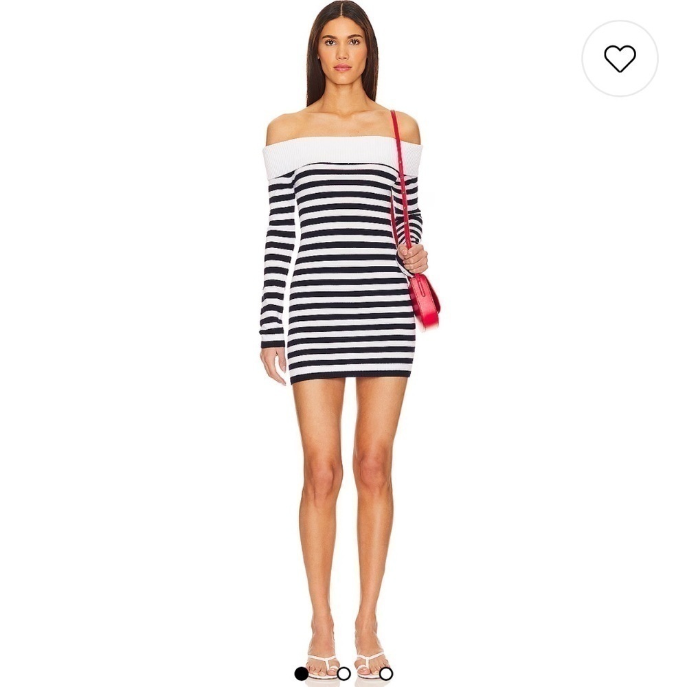 Lovers and Friends Aradi Dress in Navy & White
